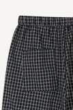 Gingham Check Banding Bermuda Pants