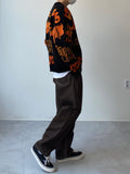 Pleat Pure Brown Denim