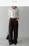 Launer Pocket Two-Tuck Wide Slacks