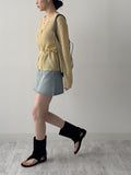 Tin Blue A-Line Mini Denim Skirt