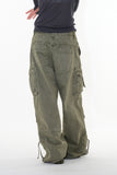 Rare dying multi cargo pants