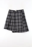Chess check wrap skirt