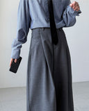 Mason Pintuck Wide Slacks
