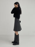 Half Pleats Midi Skirt