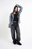 Lucent pigment over check shirt