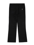 EMBOSSED BOOTCUT RIVET DENIM