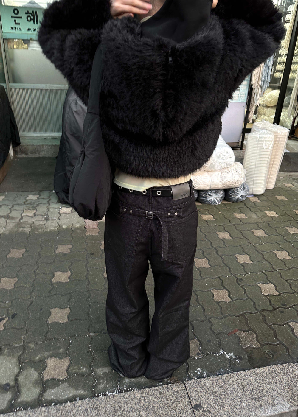 【WOOHWA】SNICH BACK DENIM PT WOOHWA (ウーファ) - スニッチバックデニムパンツ / SNICH BACK