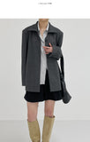 Floor Wool Hidden Loose Fit Jacket