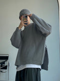 Side Zipper Round Knit
