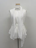 [Strap SET] Dite Chiffon Halter Neck Sleeveless Blouse