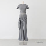 Ruble Slim T-shirt + Wrap Pants Set