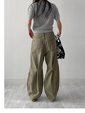 [unisex] Wave Dyeing Wide Denim Pants