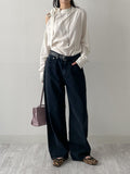 Eve One-Shoulder Pintuck Blouse