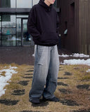Frang washed denim pants