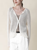 [Premium] Whole Garment Crochet Punching Cardigan