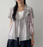 Kelly Layered Short Sleeve Blouse