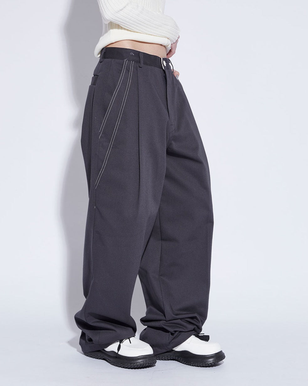 uni double stitch slacks