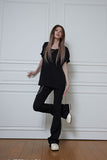 tight boots-cut jeans