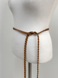[Cowhide] Cable Long Layered Belt