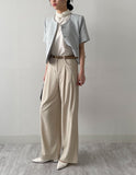 Launer Pocket Two-Tuck Wide Slacks