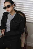 Rivet Crop Denim Jacket