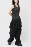 (W) Dot Frill Wrap Skirt