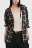 Bear Wrinkle Check Hood Shirt