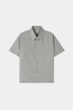 Pastel check cropped short-sleeve shirt