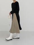 Anne pleated long skirt