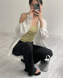 Pleated Layered Banding Pants