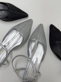 Mesh Stiletto Flat Shoes