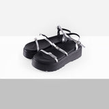 Neville Four Strap Flat Sandals