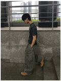 Finer Shoulder Panel Washed Short Sleeve T-shirt