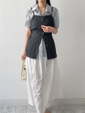 Attention Pleated Layered Bustier