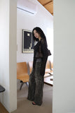 Slit Summer Boat Neck Knit