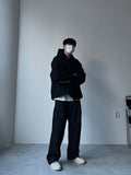 Two-Tuck Raw Wide Denim