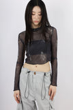 Tie Dye Cropped See-Through Tee