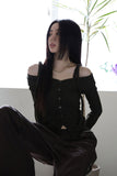 Jenne off-strap cardigan