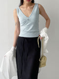 Organza chiffon layered long skirt