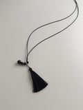 Tassel drop layered necklace