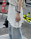 Punching Lace Knit Skirt