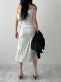 Dot Crease Mermaid Midi Skirt