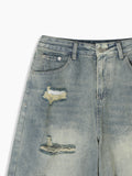 Distressed Bermuda Denim Pants