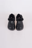 fur stud mule