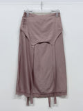 Fold Satin Lace Skirt