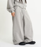 Terry wide belted sweatpants