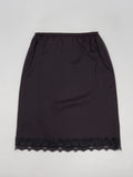 Lace Satin Midi Skirt