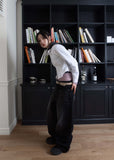 MAXI BLACK WIDE DENIM PT