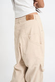 Crown corduroy wide cargo pants