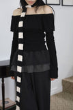 Check Frill Skirt Pants